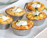 Mini-quiches au son d'avoine et poireaux