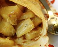 Crêpes à l’ananas poêlé et vanillé