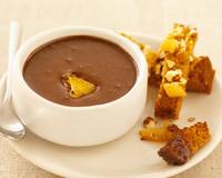 Soupe au chocolat et mouillettes de pain d'épices light