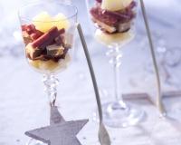 Verrine de canard à l'ananas et foie gras