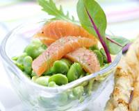 Saumon « Gravlax » & salade de févettes