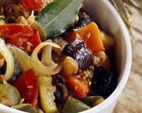 Salade de ratatouille froide à l'huile d'olive