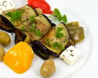 Roulades d'aubergines au chèvre