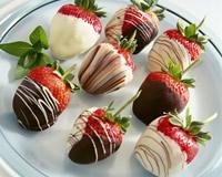 Fraises aux deux chocolats