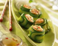 Bouchées de crevettes aux courgettes