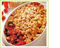 Crumble aux baies rouges mélangées