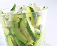 Verrine de courgettes et blancs de poulet