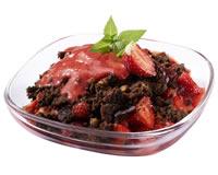 Crumble froid de Brownie aux fraises