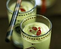 Verrine de soupe d'avocats abidjanaise