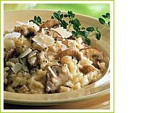 Risotto au parmesan et aux champignons