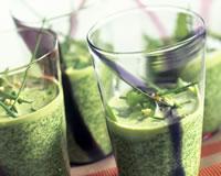 Potage froid de roquette en verrine